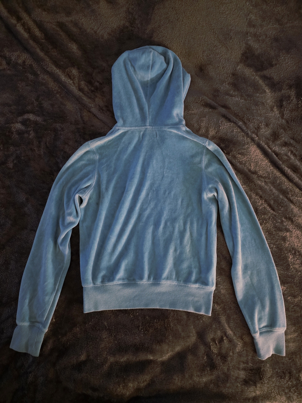 Velour Zip Hoodie & Jogger Set - Light Blue - Picture 8 of 9